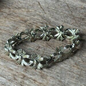 Coro Bracelet Silver Tone Thistle Burr 7" Vintage